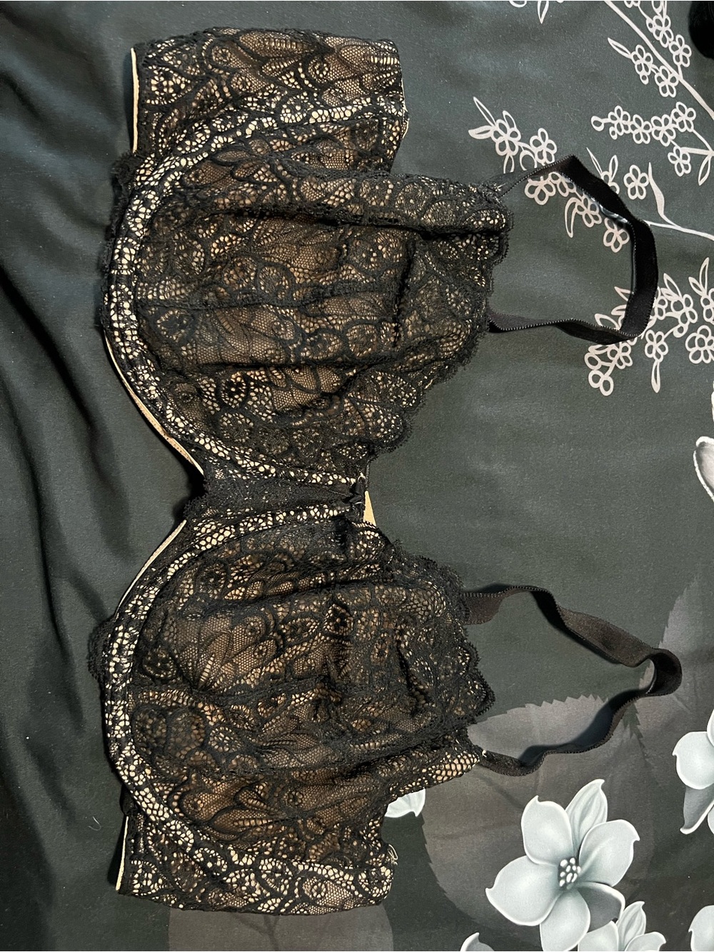 TORRID CURVE Lace Underwire Balconette Bra - Black & Taupe